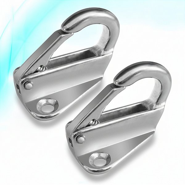 KIT 2 Suporte Defensa Em Aço Inox Engate Rápido Mosquetão