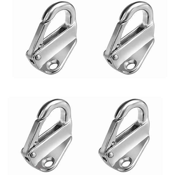 KIT 4 Suporte Defensa Em Aço Inox Engate Rápido Mosquetão