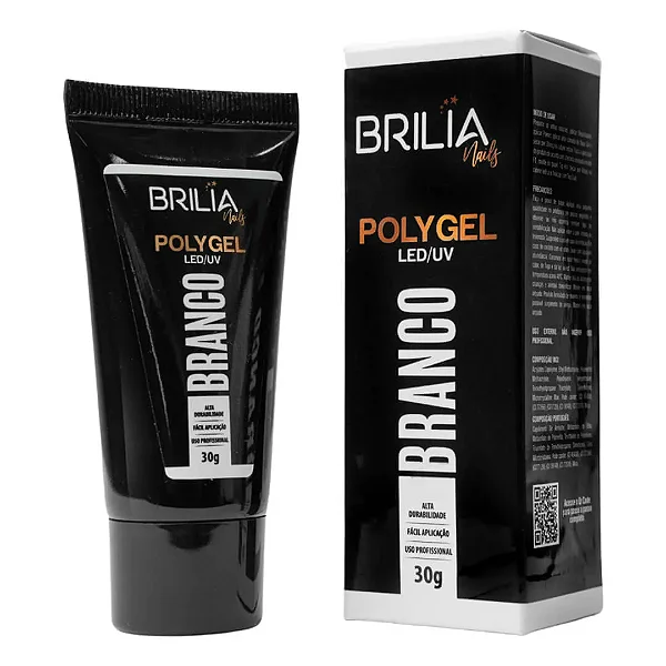 POLYGEL BRANCO 30G BRILIA NAILS