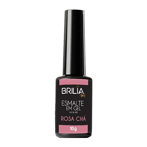ESMALTE GEL ROSA CHA  UNI BRILIA NAILS