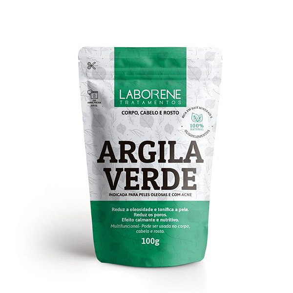 ARGILA EM PO VERDE 100GR SACHE LABORENE