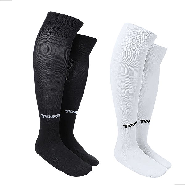 Kit 2 Meião Topper Velocity Iii Adulto Preto E Branco 39 Ao 42