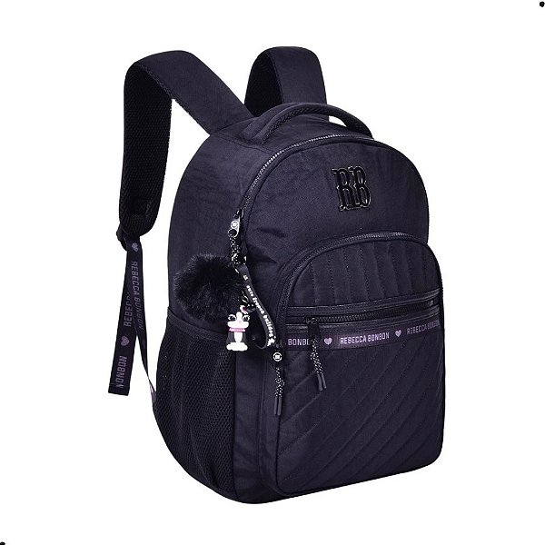 Mochila Costas Rebecca Bonbon Juvenil Crinkle Matelassê 17"