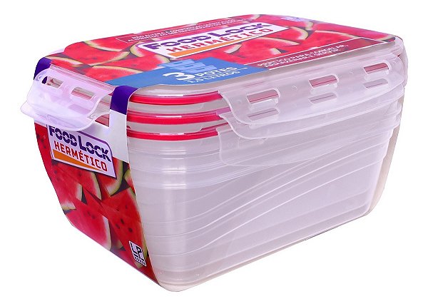 12 Pote Hermético Retangular Freezer E Microondas 1500ml  (((pai))