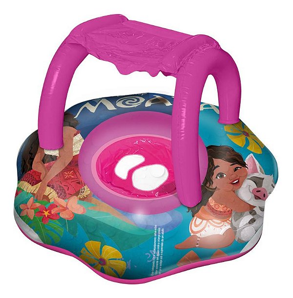 Boia Bebê Inflável Fralda Infantil Com Cobertura Moana - Disney