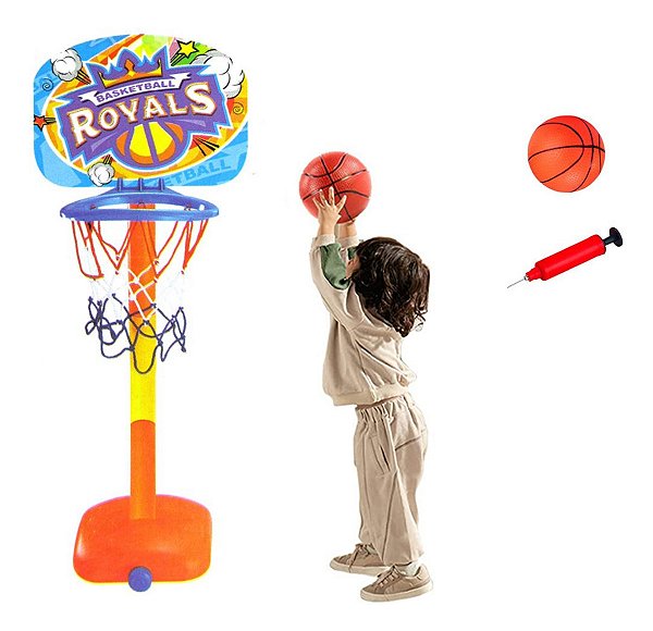 Basquete Infantil Kit Tabela Pedestal + Bola + Bomba
