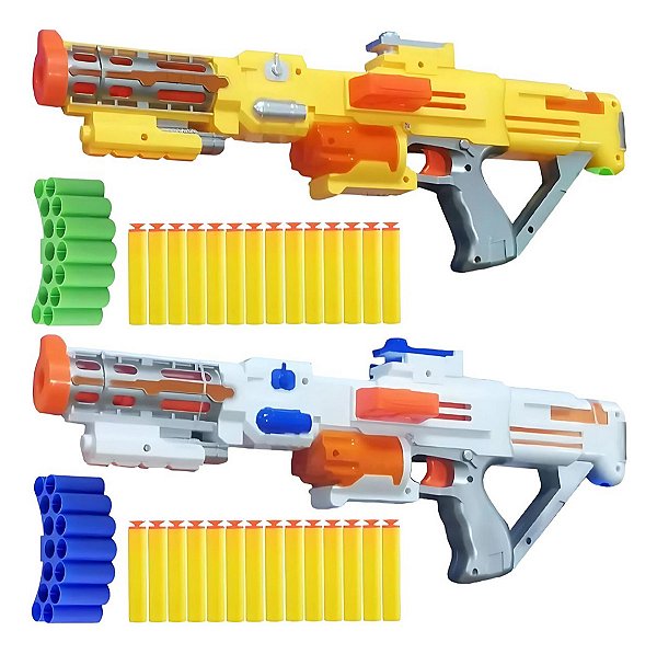 Lançador De Dardos Tipo Nerf Grande 14 Dardos Alvo E