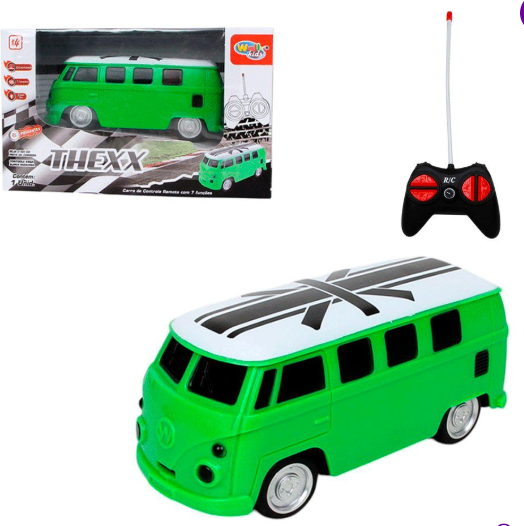 Kombi Controle Remoto Sem Fio  7 Funções Com Luz, Brinquedo Infantil