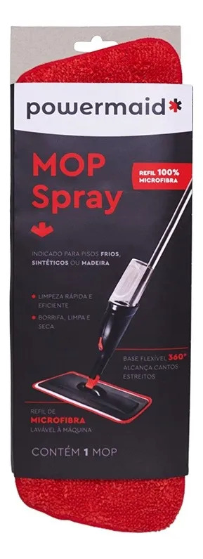 Refil De Microfibra Para Mop Spray Mop Plano 4un Powermaid