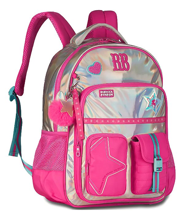 Mochila Rebecca Bonbon Holo Shine Holográfica 17,5 Clio