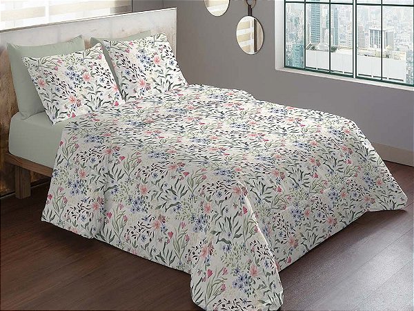 Jogo De Cama Solteiro Micro Cotton Duplo 3 Peças Camesa 150 Fios Toque Macio