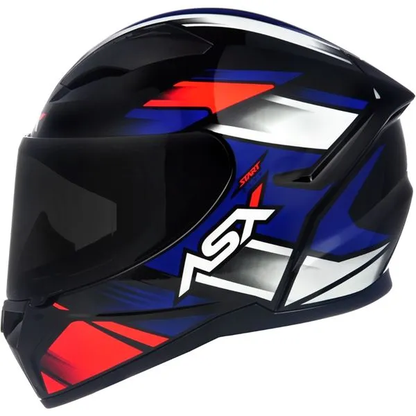CAPACETE ASX CITY BRILHO PRETO/VERMELHO/AZUL