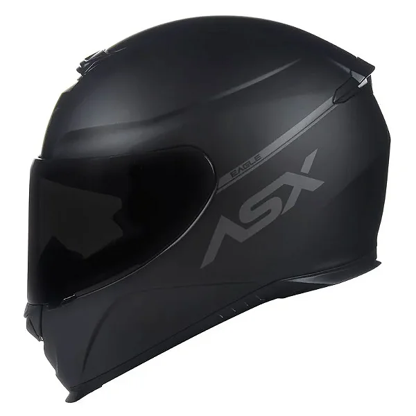 CAPACETE ASX EAGLE SOILID FOSCO PRETO/CINZA