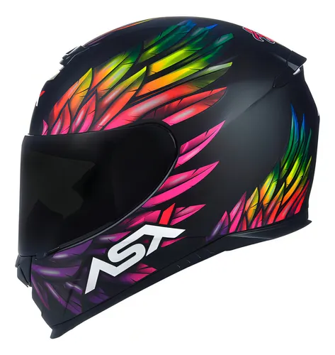 CAPACETE ASX EAGLE VIBES FOSCO PRETO/COLOR