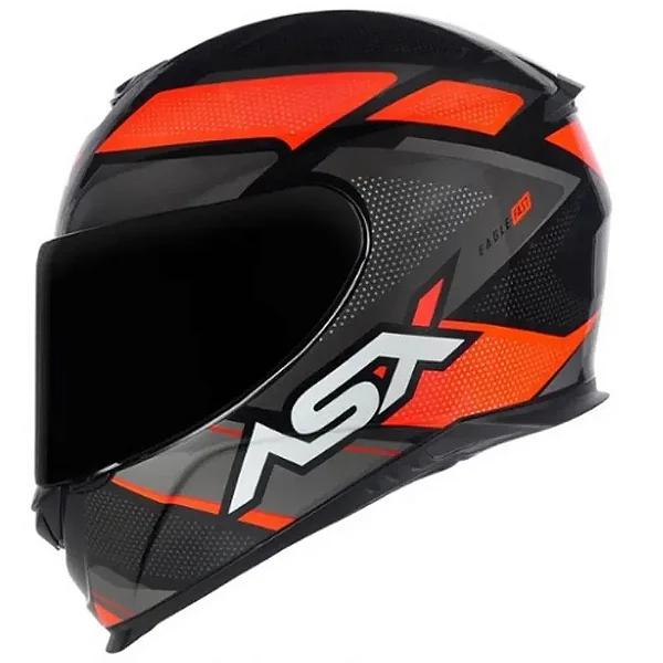 CAPACETE ASX EAGLE FAST BRILHO PRETO/VERMELHO/GRAFITE