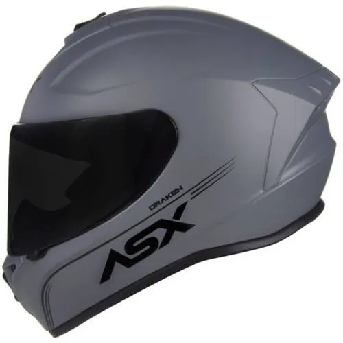 CAPACETE ASX DRAKEN SOLID FOSCO CINZA