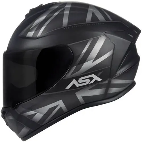 CAPACETE ASX DRAKEN UK FOSCO PRETO/CINZA