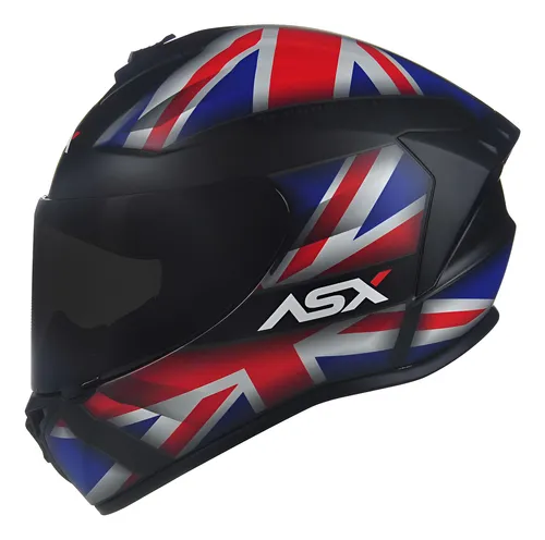 CAPACETE ASX DRAKEN UK FOSCO PRETO/VERMELHO/AZUL