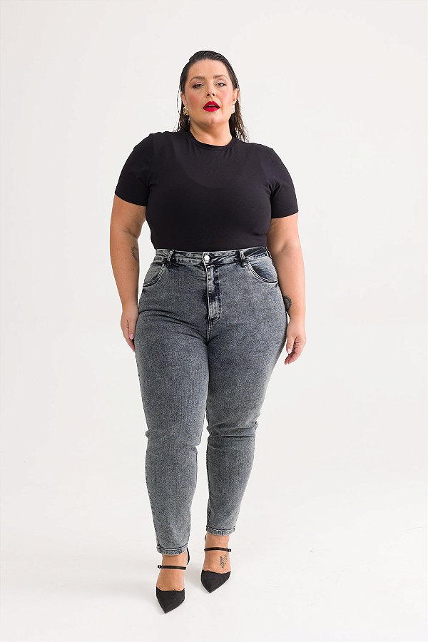 Cigarrete Jeans Estonada Plus Size Tiane