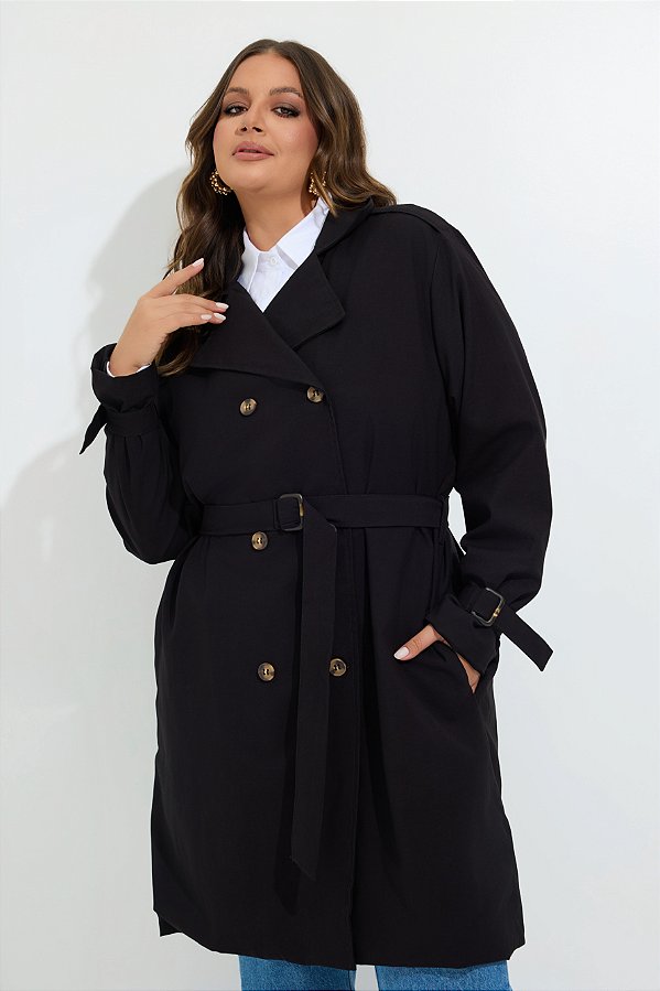 Trench Coat Preto