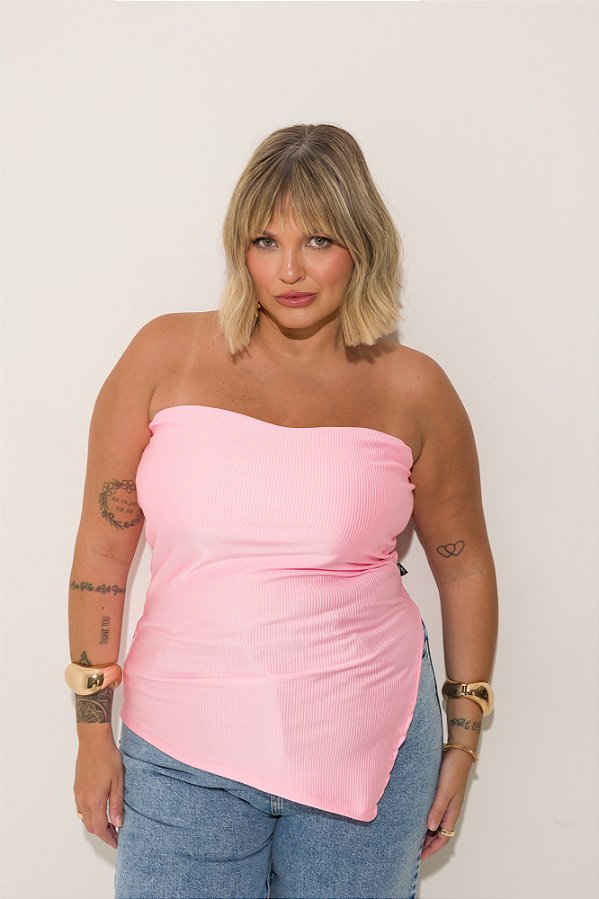 Blusa Yasmin Rosa Metalizado