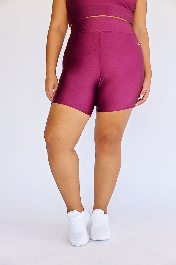 Bermuda Fitness Plus Size Metallic Cherry