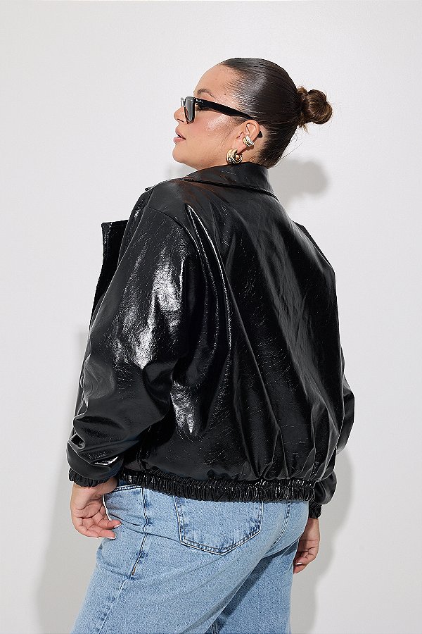 Jaqueta Bomber Brooklyn Preta