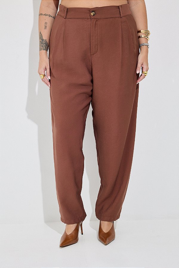 Calça Alfaiataria Salete Marrom