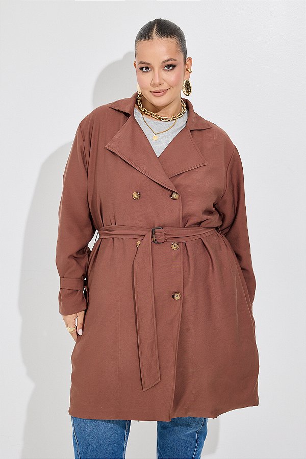 Trench Coat Marrom
