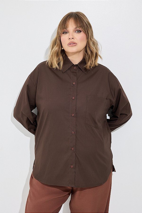Camisa Alfaiataria Café