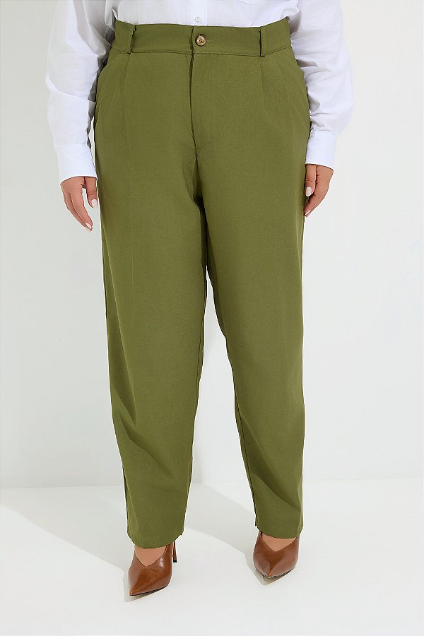 Calça Alfaiataria Salete Tencel Oliva