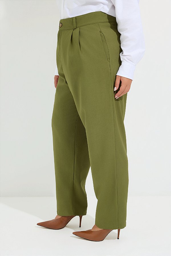 Calça Alfaiataria Salete Tencel Oliva