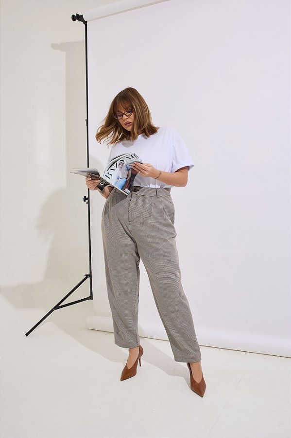 Calça Alfaiataria Salete Xadrez