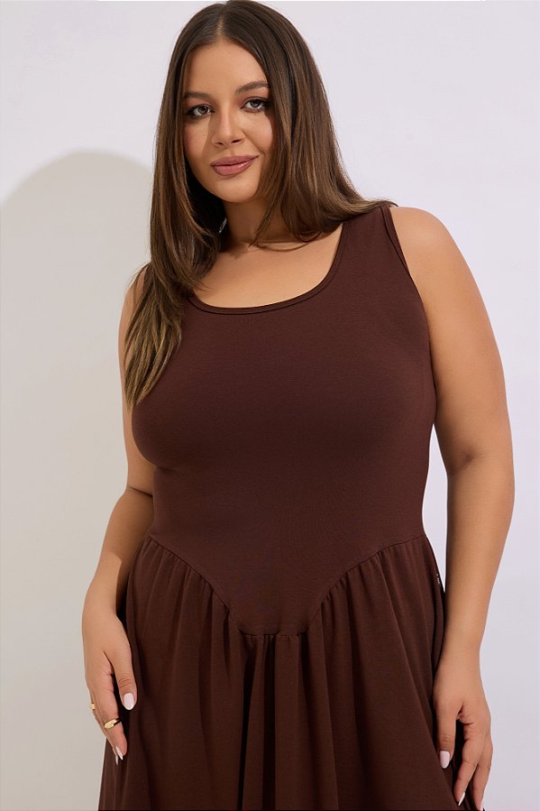 Vestido Aurora Marrom
