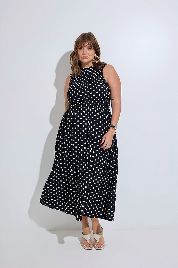 Vestido Alice Poá Preto