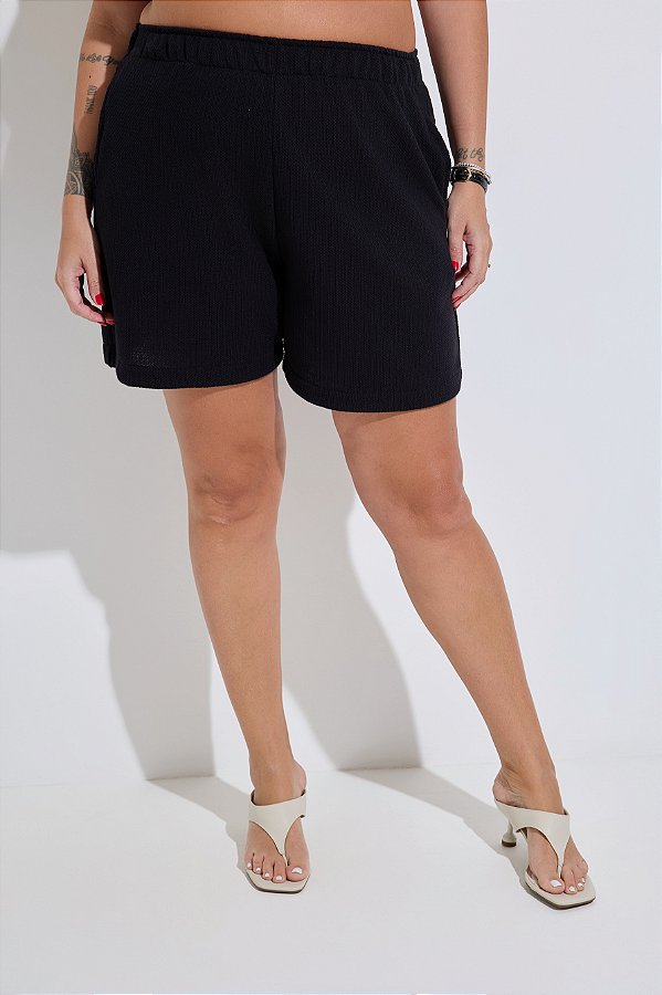 Shorts Crochet Preto