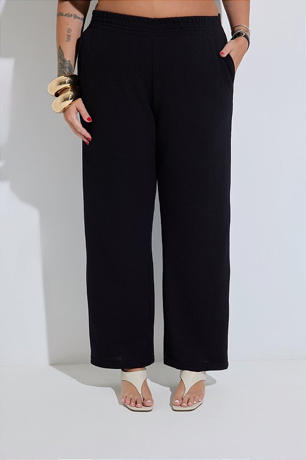 Pantalona Crochet Preto