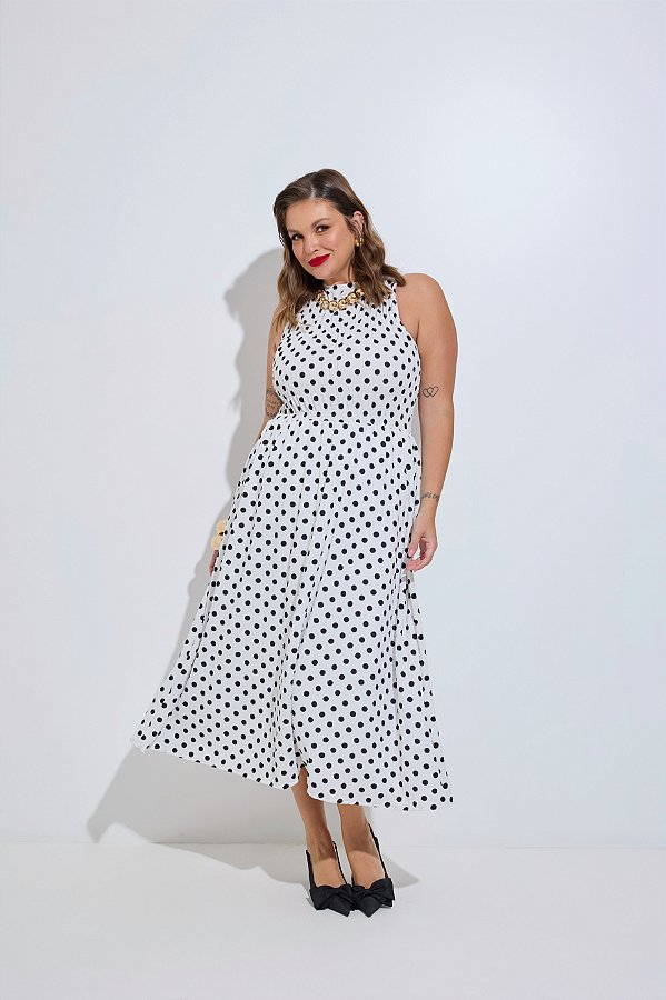 Vestido Alice Poá Branco