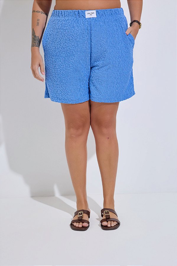 Shorts Atoalhado Azul