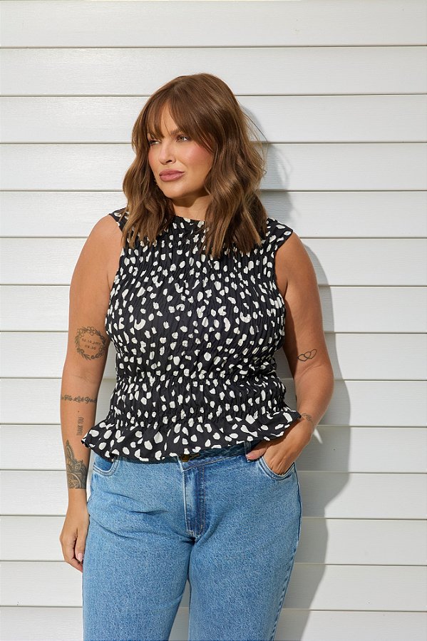 Regata Alice Póa Viscose Preto