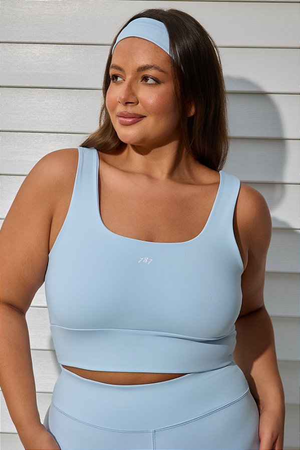 Top Fitness Plus Size Azul Serenity