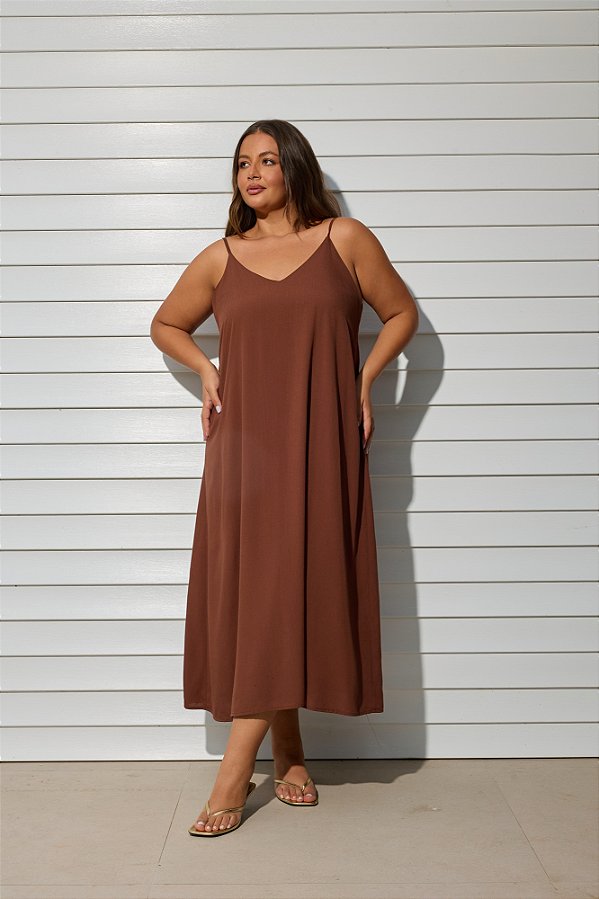 Vestido Paula Marrom