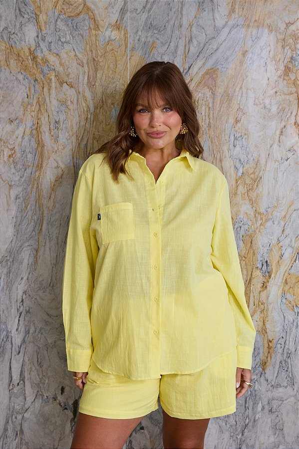 Camisa Alfaiataria Ellen Amarela