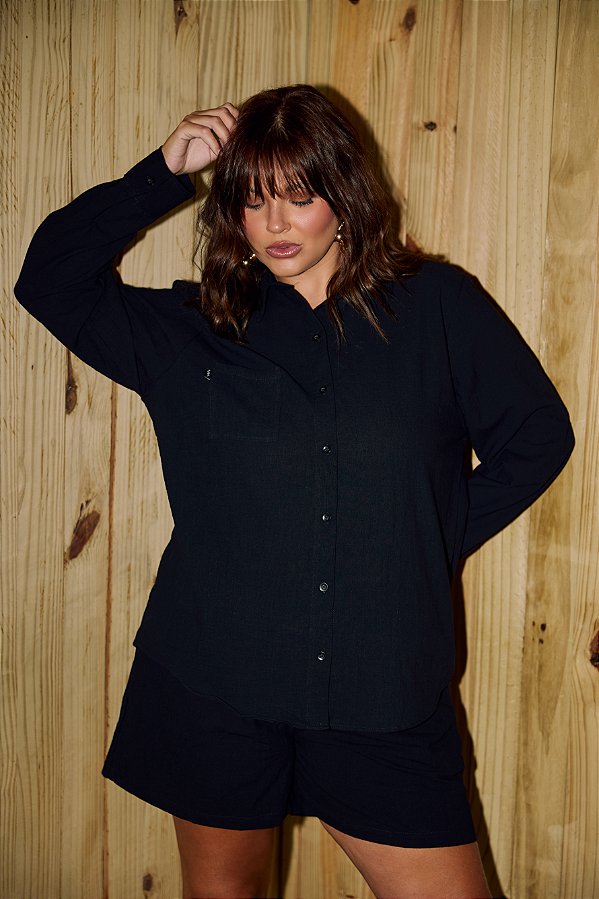 Camisa Alfaiataria Ellen Preta