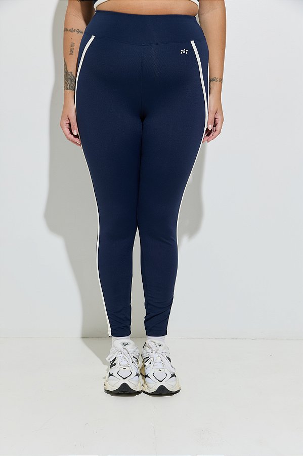 Legging Fitness Plus Size Dark Night Com Friso Off