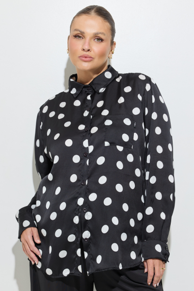 Camisa Alfaiataria Acetinada Poá