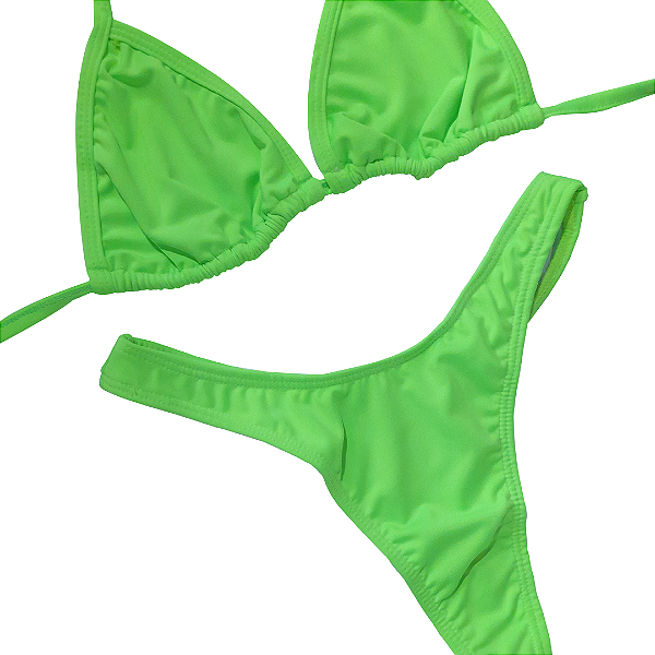 Biquini Cortininha, Malha Romantic - Cor Lisa