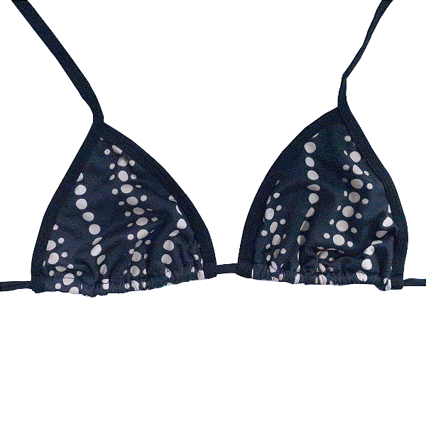 Top Biquini Cortininha, Malha Romantic Estampado