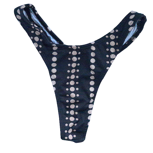 Calcinha Fio Dental Biquini, Malha Romantic Estampado