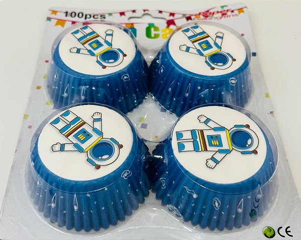 Formas de Cup Cakes - 100pcs Papel Astronauta
